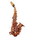 Saxofon soprano Sib proferional, curvo Logan. Lacado oro.Dearmonia.com