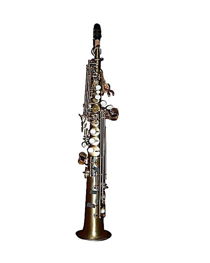 Saxofón soprano SIB profesional Recto antigüo mate.Dearmonia.com