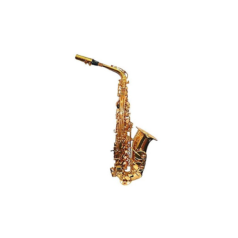 Saxofon alto Mib profesional. Logan.Lacado oro.Dearmonia.com