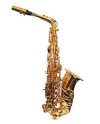 Saxofon alto Mib profesional. Logan.Lacado oro.Dearmonia.com
