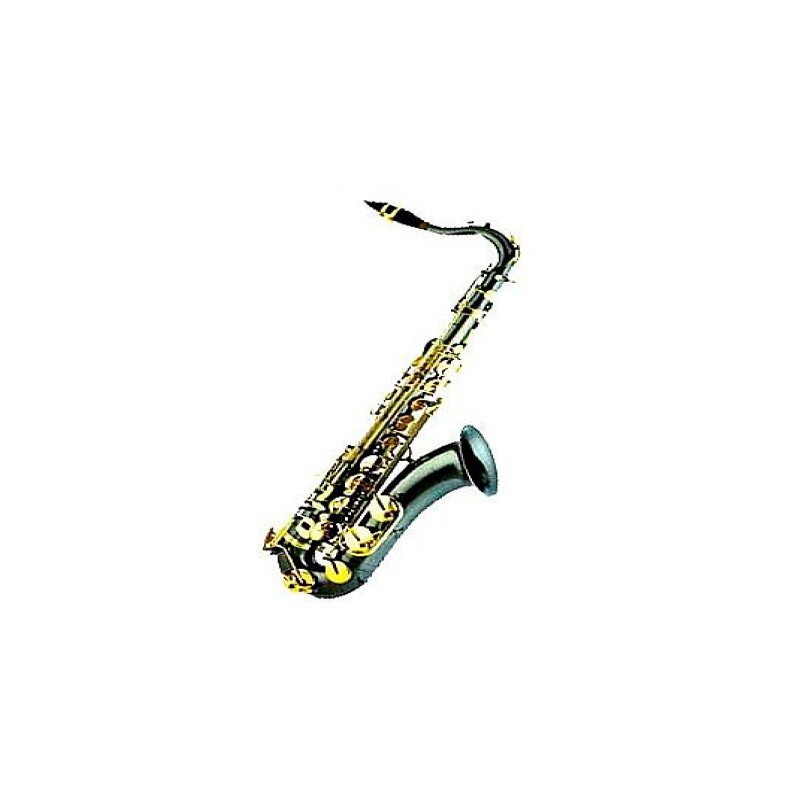 Saxofón Tenor Sib Profesional. Cuerpo negro. Llaves lacadas en oro.Logan.Dearmonia.com