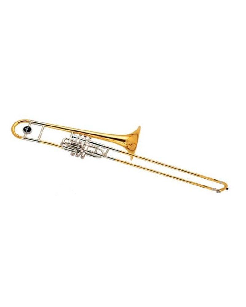 Trombon de pistones-varas Sib-Fa Mixto lacado. Logan.Dearmonia.com