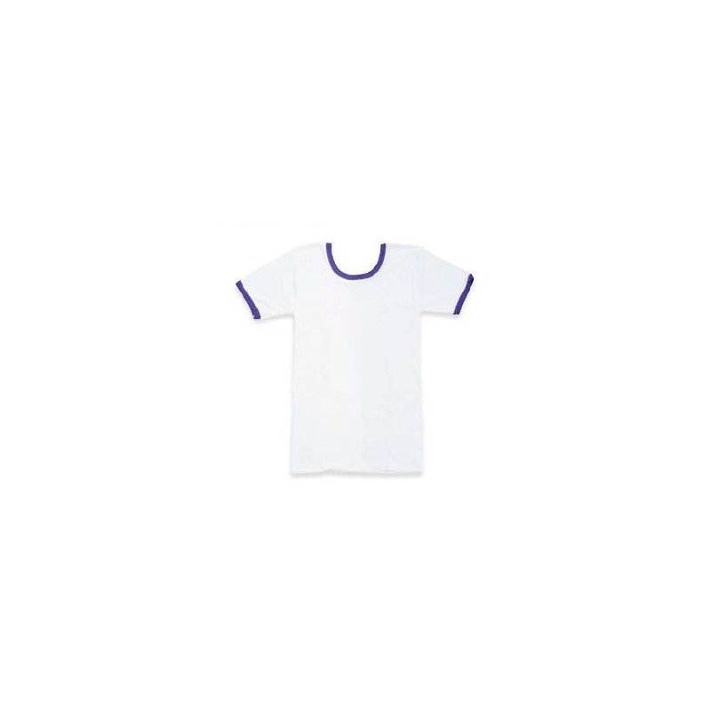 Camiseta de costalero con cuello barca y ribetes