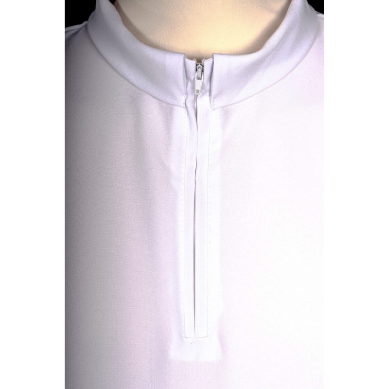 Alba blanca tablas cremallera pecho