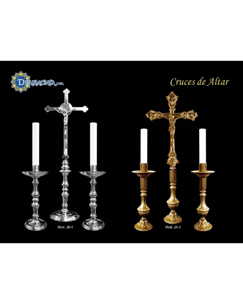 Candelero para altar con diseño barroco Candelero para altar con diseño barroco