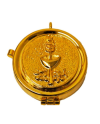 Portaviático dorado con relieve de Cáliz