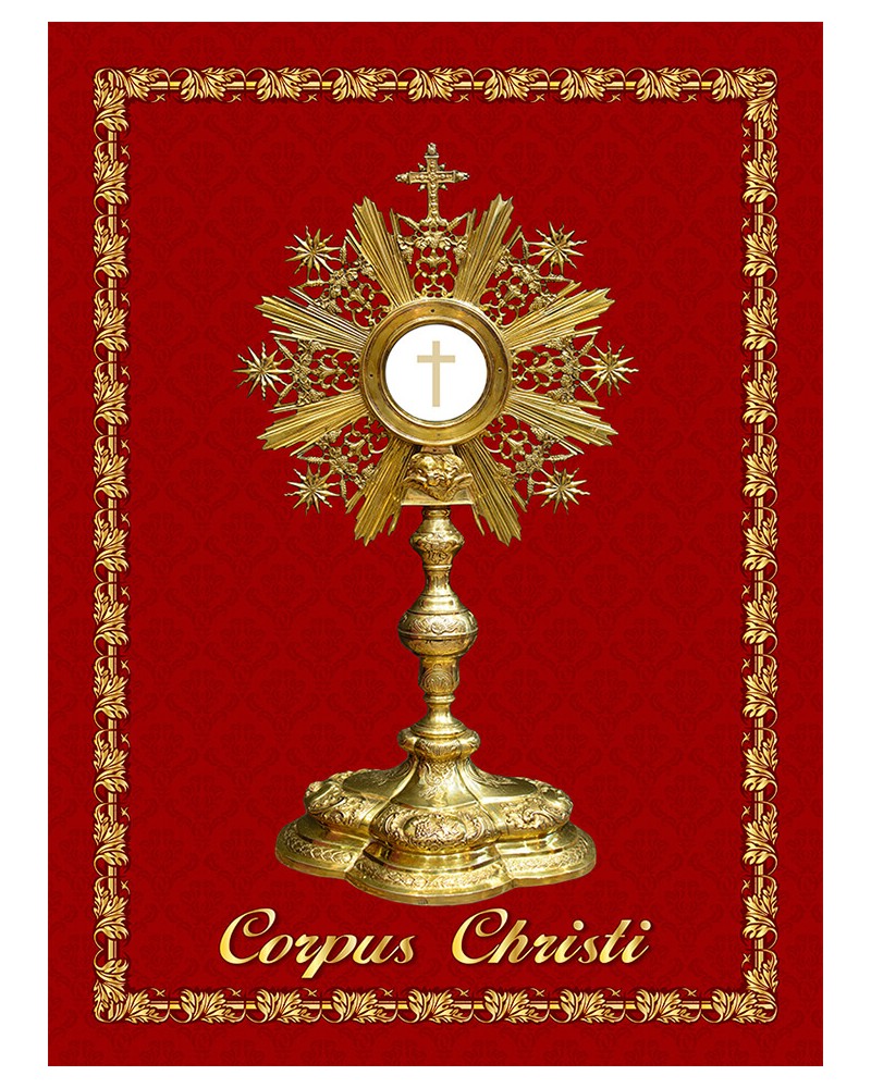 Balconera o colgadura Corpus Christi Custodia blanca