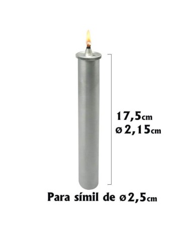 CARTUCHO DE CERA LÍQUIDA RECARGABLE de aluminio.