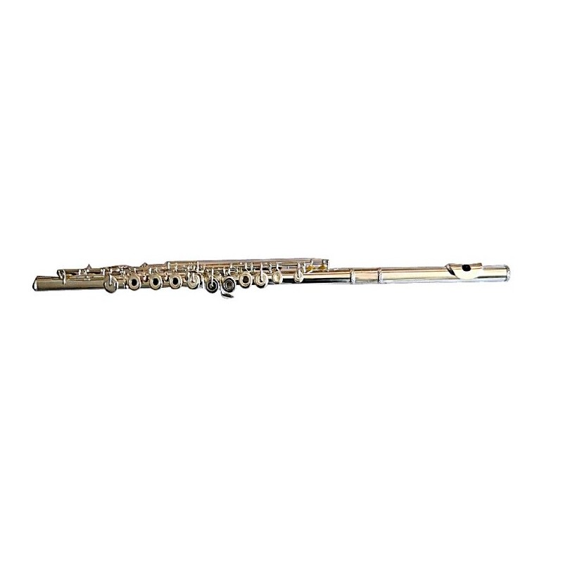 Flauta Do profesional plateada Logan. Platos desalineados.Dearmonia.com