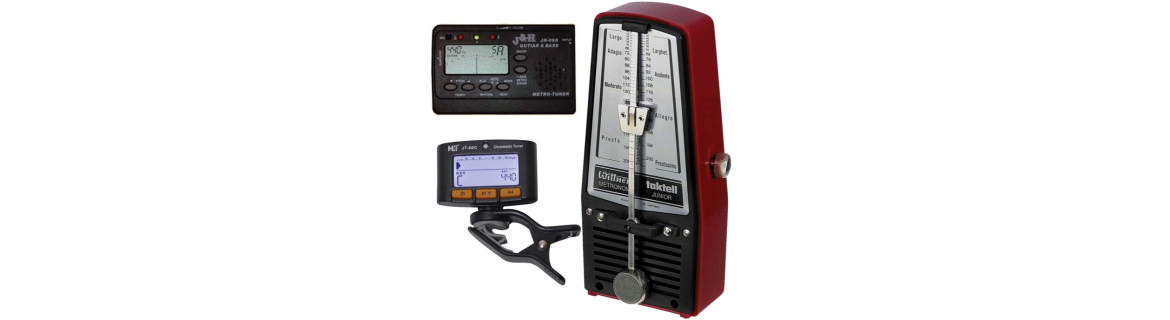 Metrónomos y afinadores digitales o analógicos
