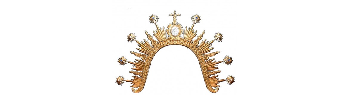 Diadema para virgen pequeña y tamaño natural fabricadas en latón.